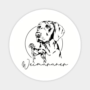 Weimaraner dog lover portrait Magnet